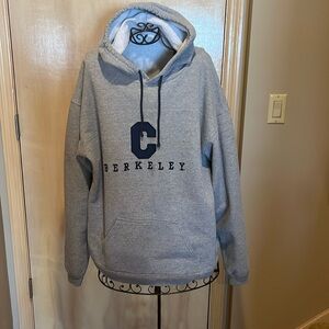 Hooded gray sweatshirt